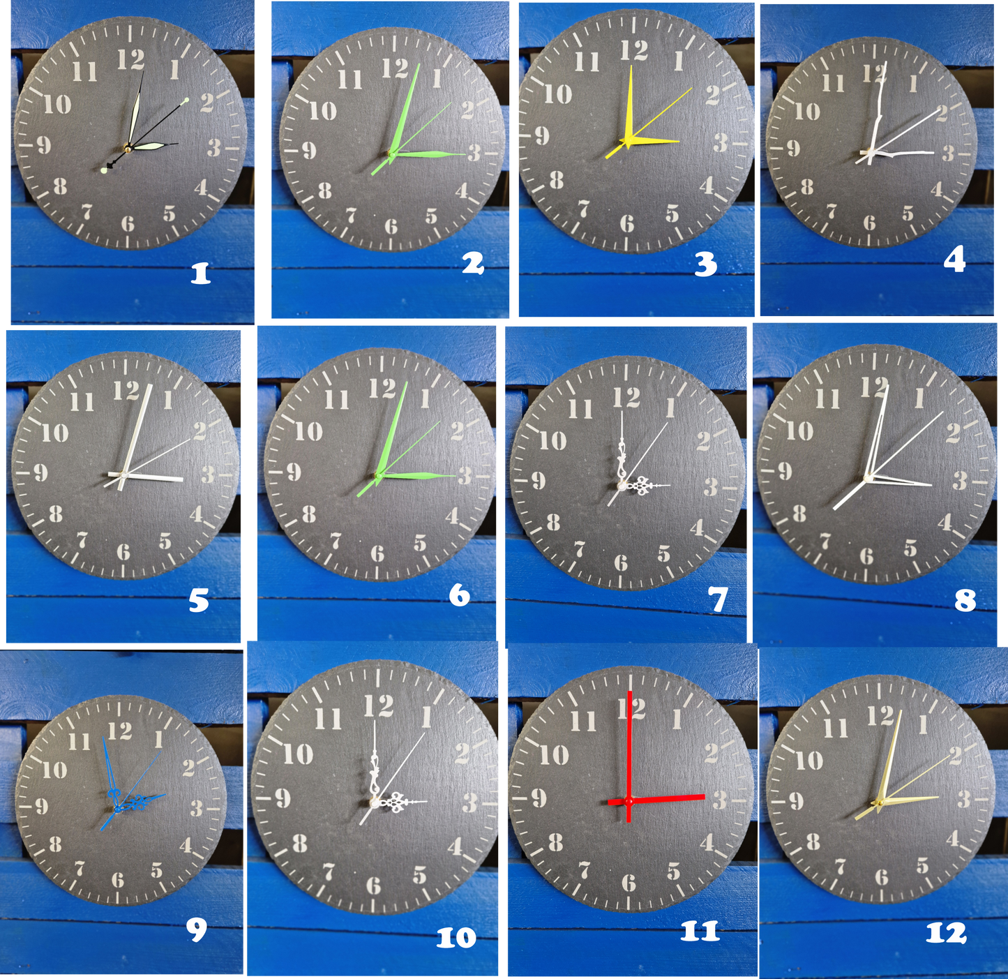 Schiefer Uhr Schweden mit Elch