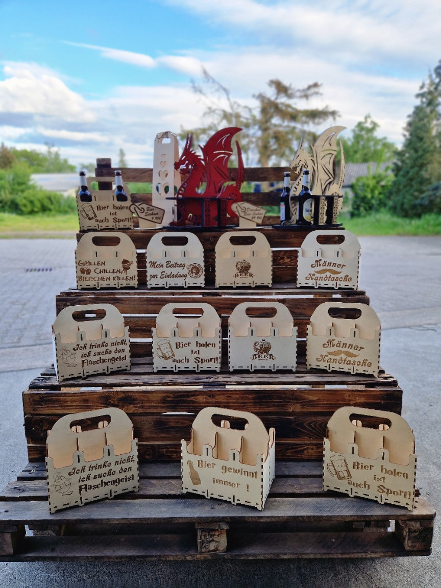 Bier - Sechserträger mit Lustigen Sprüchen