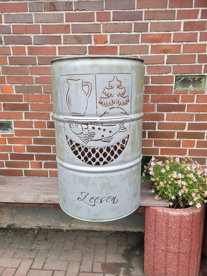 Feuertonne mit Wunschmotiv
