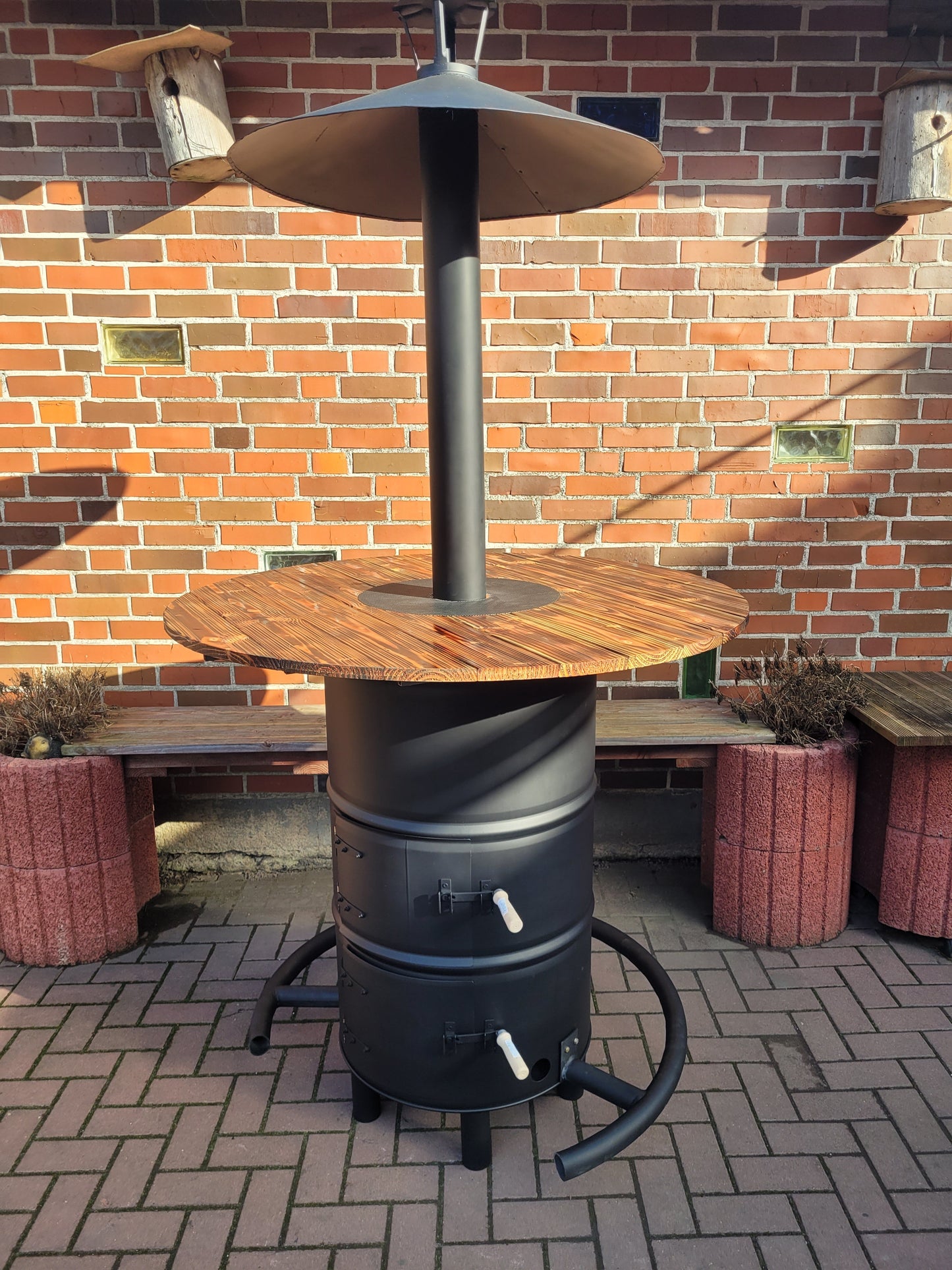 Fußrehling für Feuertonne & Stehtisch – Stahl