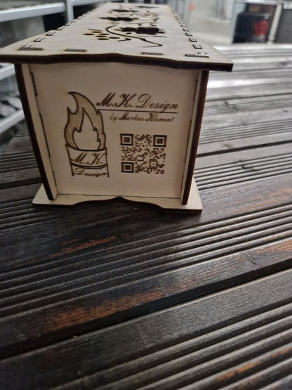 Weinverpackung aus Holz" mit Personalisierung "
