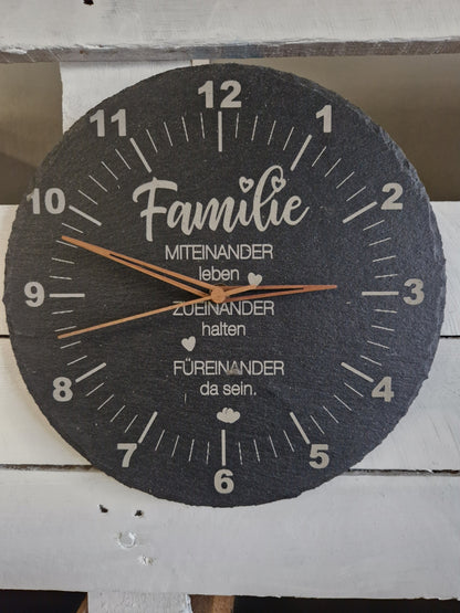 Schiefer Uhr Familie ....