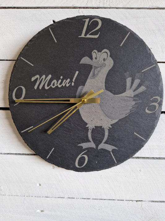 Schiefer Uhr MOIN