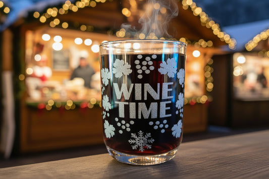 Glühweinglas mit Spruch" Wine Time "