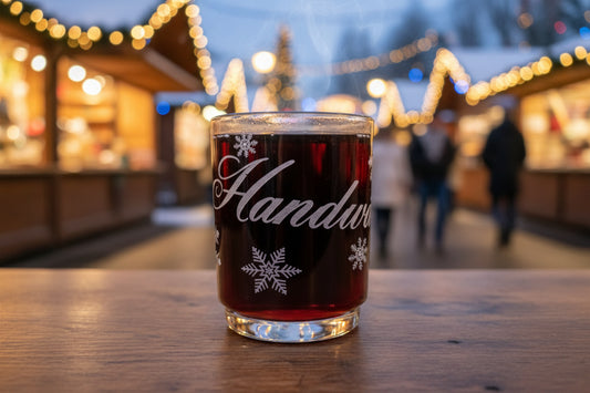 Glühweinglas mit Spruch" Handwärmer"