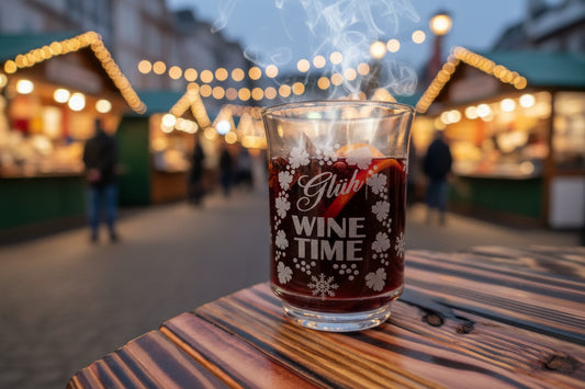 Glühweinglas mit Spruch " Glüh Wine Time"
