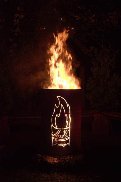 Feuertonne zwei Herzen, viele Träume, eine Liebe